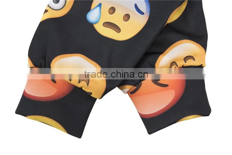 Custom design high quality cheap crewneck emoji sweatshirt