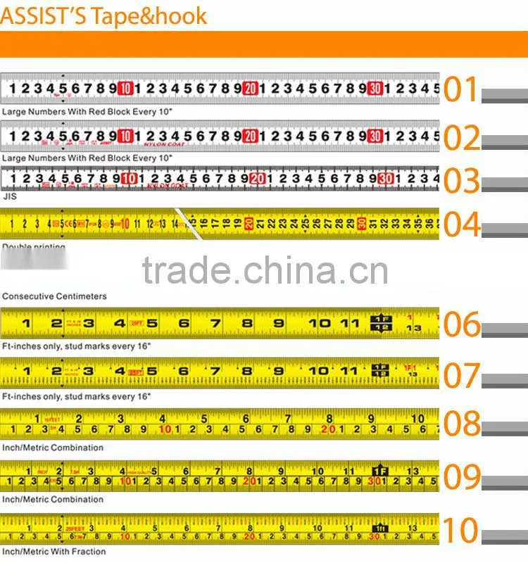 2m 3m 5m 7.5m 10m steel measuring tape,steel tape measure mm,metric measuring tapes