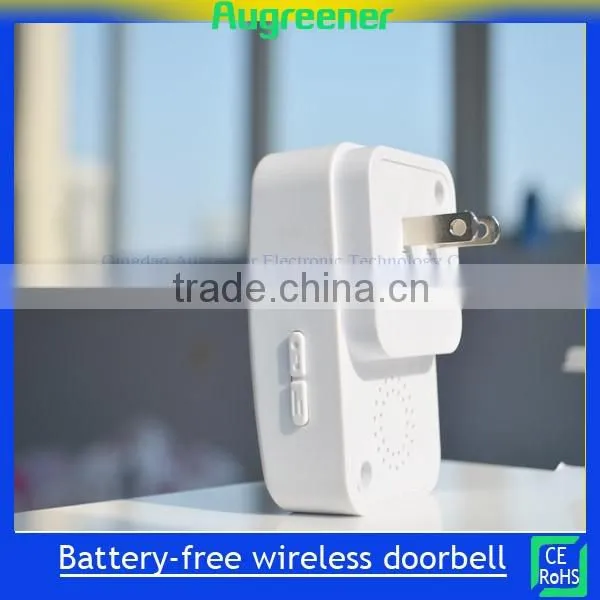 E1 hot selling battery less doorbell wireless doorbell 25 melody ring tone wireless doorbell Plug in Qingdao