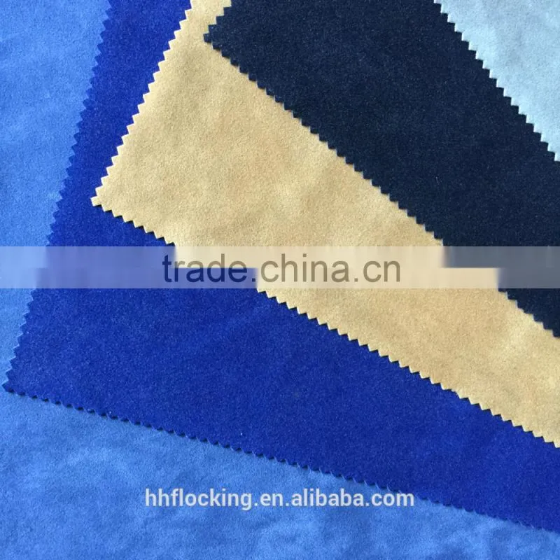 Hot cheap sale double-faced flock fabric use for shoes boots