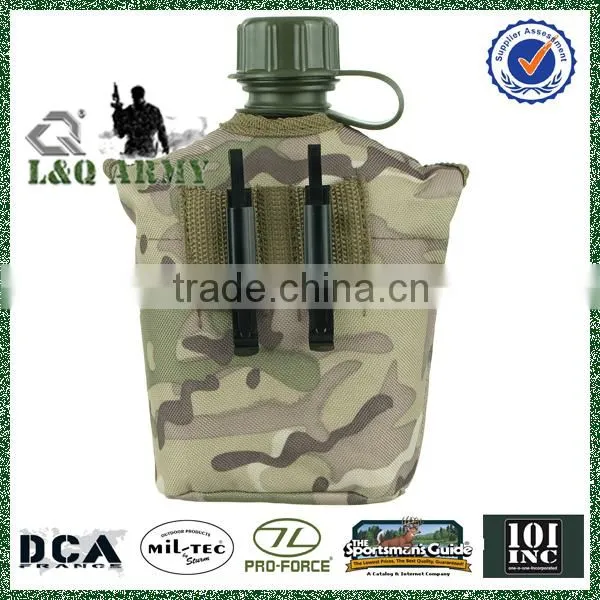 Military US Style Plastic Water Bottle with Cover