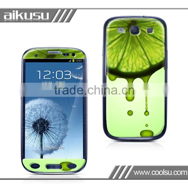 Fruit design epoxy glue sticker for samsung s3
