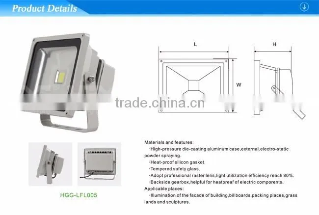 newest coming 30-150w degree reflector led flood light price list