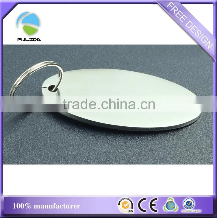 custom metal zinc alloy brass dog tag keychain with 80cm chain