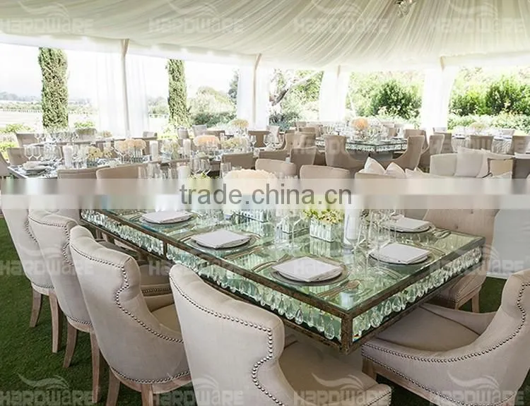 hotel crystal chandelier table/square glass crystal dining hotel table