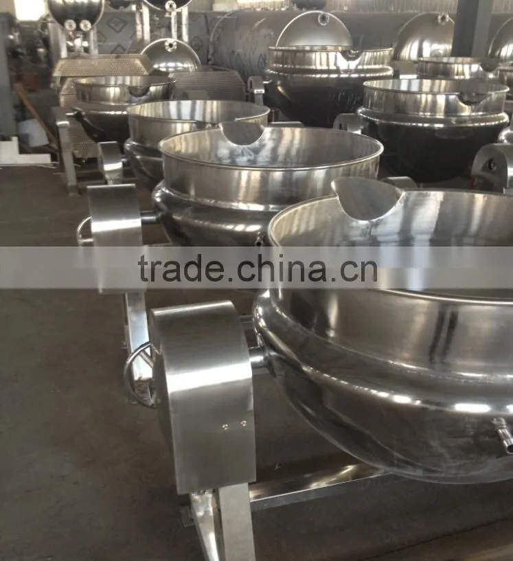 Gas heating large cooking pot