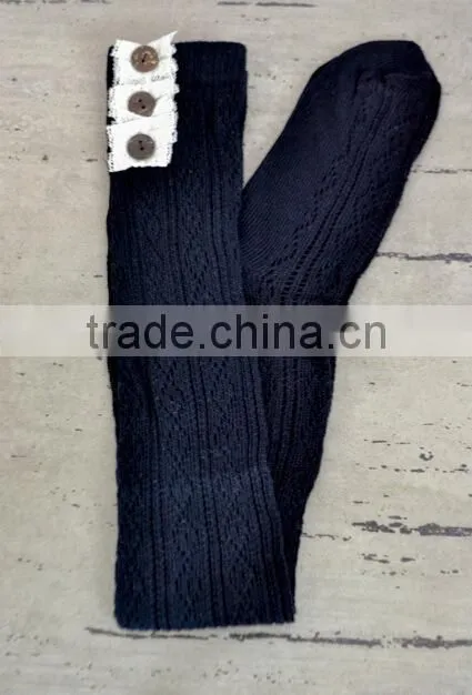 Wholesale Lace Boot Socks Buttons Lace Boot Cuff Socks