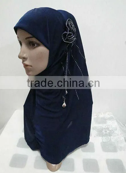 H070 latest muslim hijab with flower
