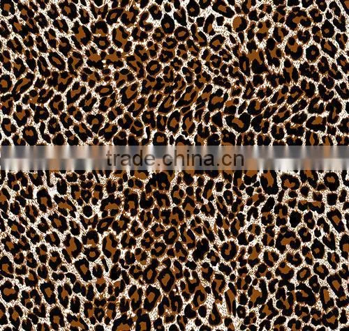 polyester leopard print taffeta fabric for many use