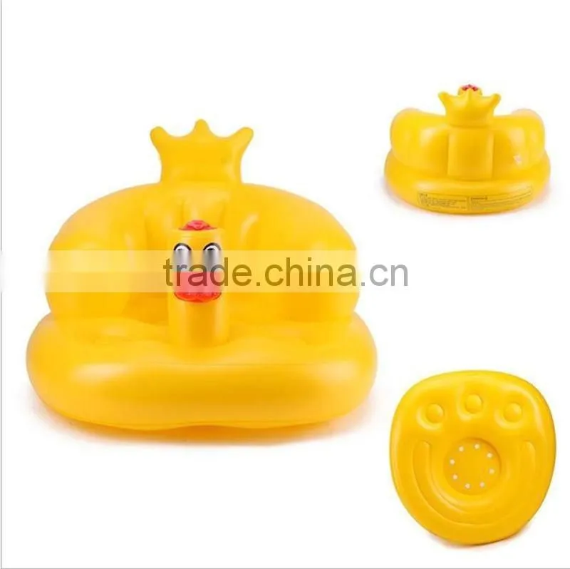High quality safety baby Inflatable bath chair PVC inflatable baby sofa
