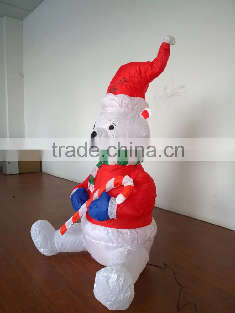 DJ-XT-57 inflatable outdoor bear wear christmas outfit illuminate music festival decoration
