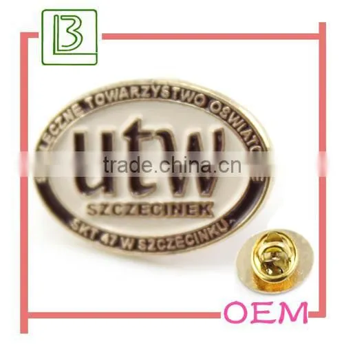 custom epoxy printing doming logo metal badge