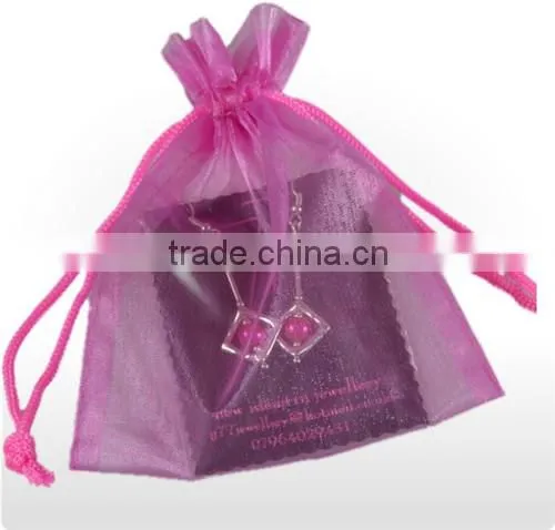 2014 High Quality Fashionable Organza Bags With Drawstring