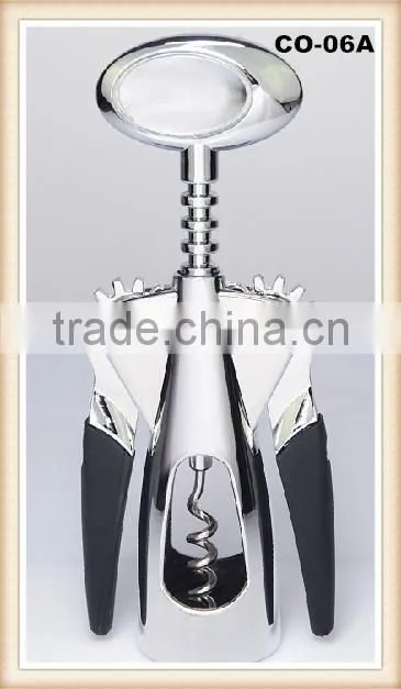 Zinc Alloy winged corkscrew, bartender bottle opener, factory direct sale, CO-06A