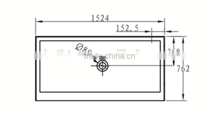 shower basin,fiberglass tray,rectangle shower base