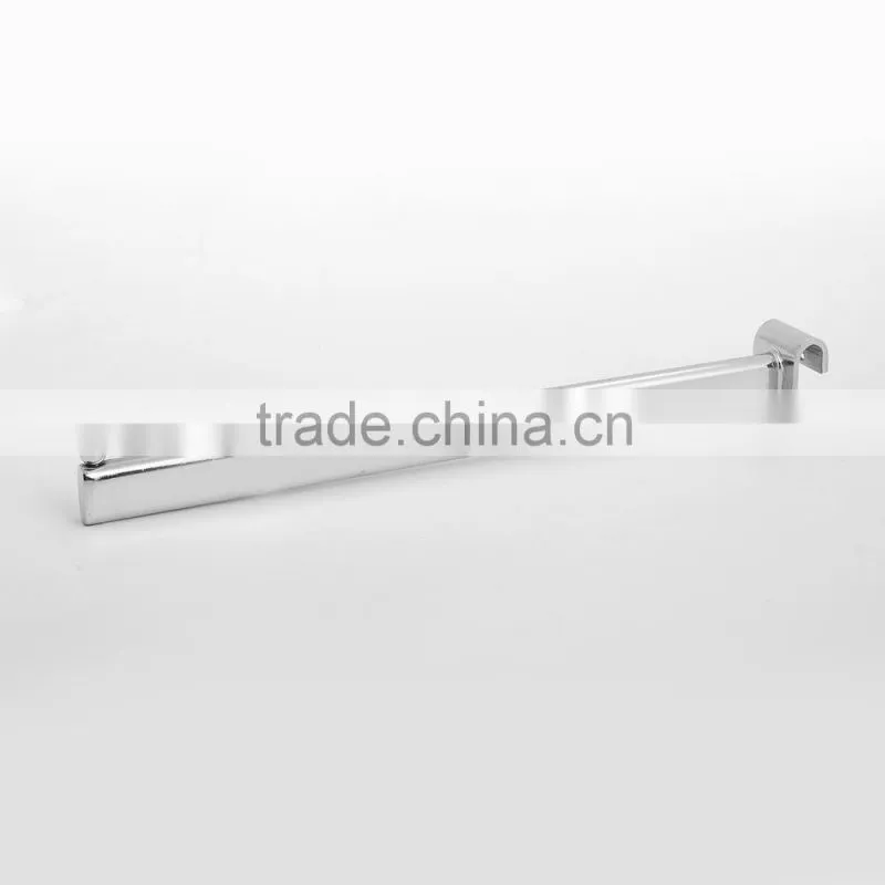 Metal Cardboard Brackets Supermarket Pipe Brackets Chrome Tube Hook