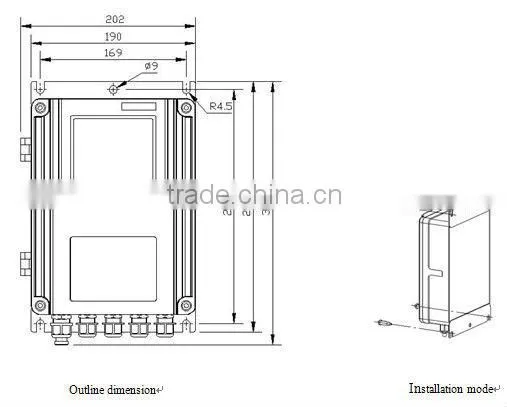 Weighing controller with LED display