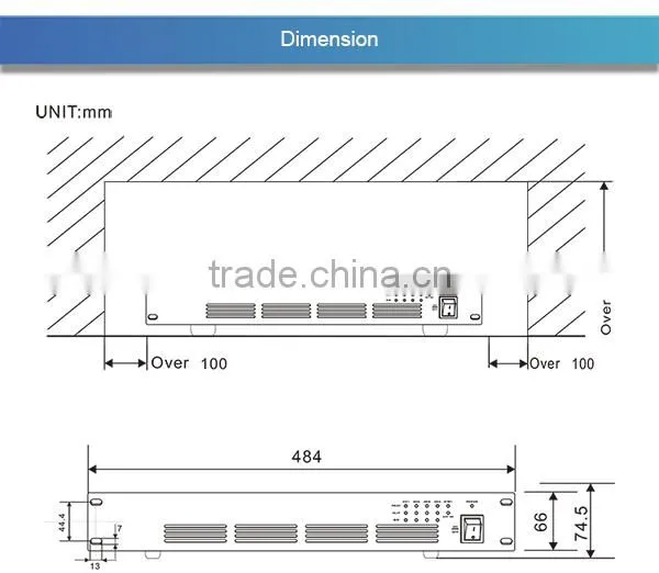 ITC T-1D120C Series 120W 240W 350W 500W PA Class D Digital Amplifier with CobraNet