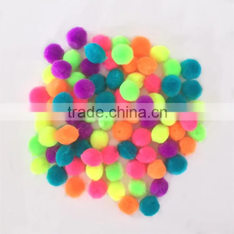 Factory supply DIY crafts acrylic fluorescent pompoms toys for kids or wedding party decoration