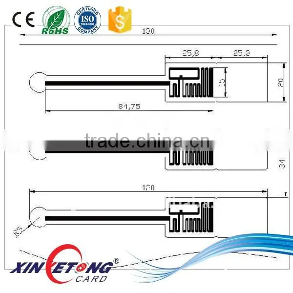 860-960Mhz 18000-6C RFID Jewellery Tag for Stock Management