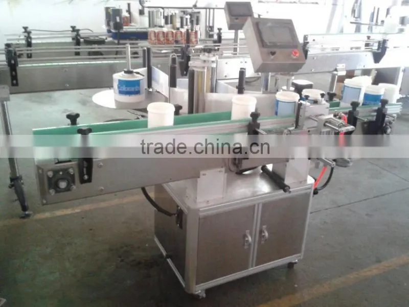 Automatic self-adhesive bottle labeling machine
