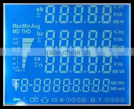 silk print pin connection programmable auto lcd display panel