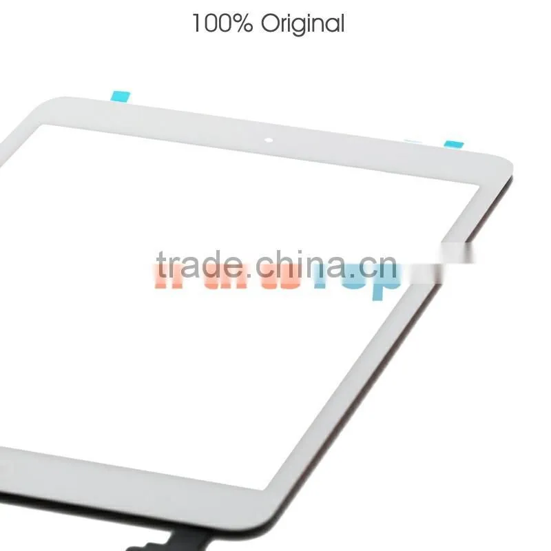 Whosale 100% Original Front Touch Screen Digitizer With IC Assembly For iPad Mini,With Original Adhesive Home Button Assembly