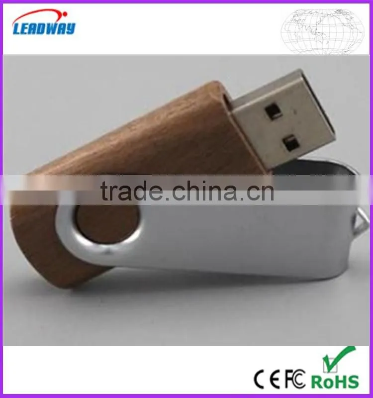 2016 most popular usb gadget different kinds of wood swivel usb flash drive