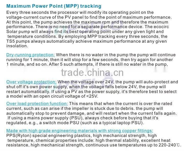sun solar water small pump