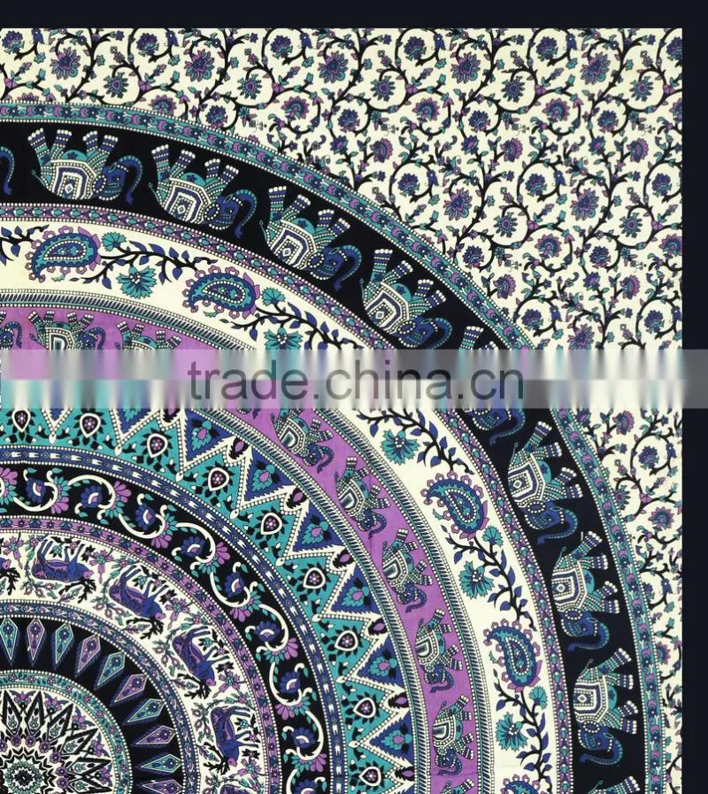 Elephant mandala tapestry indian tapestry bedspread bohemian hippie tapestry beach throw Indian Mandala Tapestry Wall Hanging