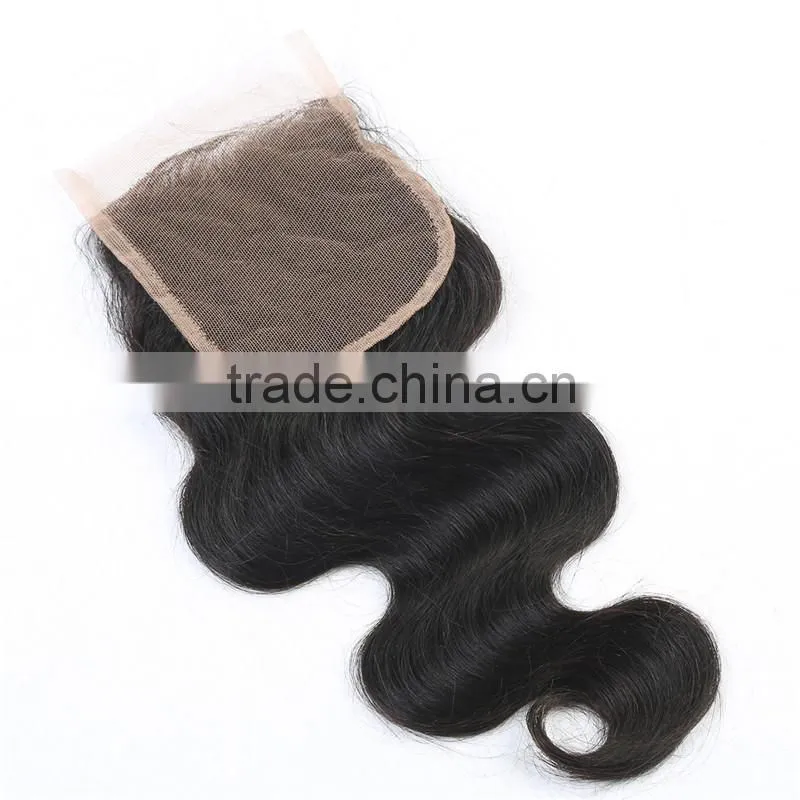 Brazilian Virgin Hair 4x4 Cheap Silk Base Closure,Free/Middle/3 Part Silk Base Closures