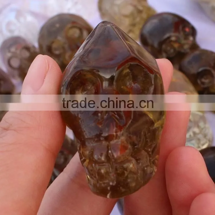Nature Crystal skull wholesale citrine crystal skull