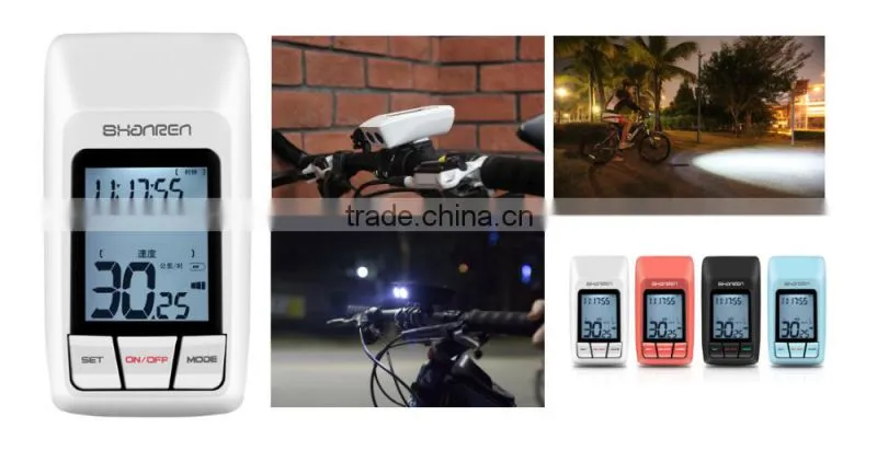 SHANREN Raptor Smart LED best bike light with 2.4G Wireless Bicycle Computer LCD Display