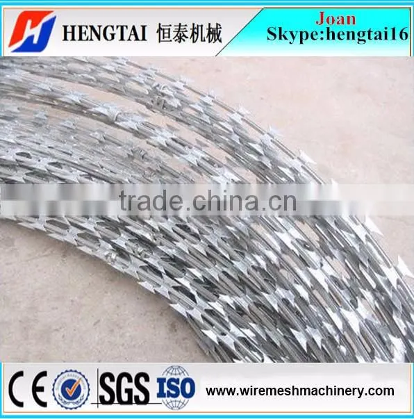 Paddock Field Prison Grassland Security Fence Razor Wire Making Machine