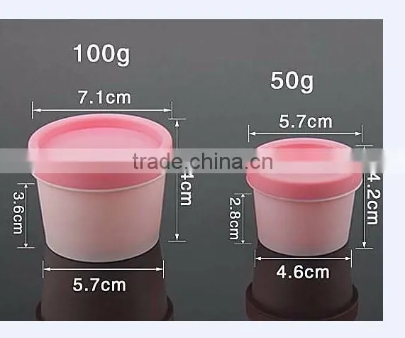 50g White Plastic PP Mask Scrub Mask beauty mask straight barrel cups frosted jar and lid cap
