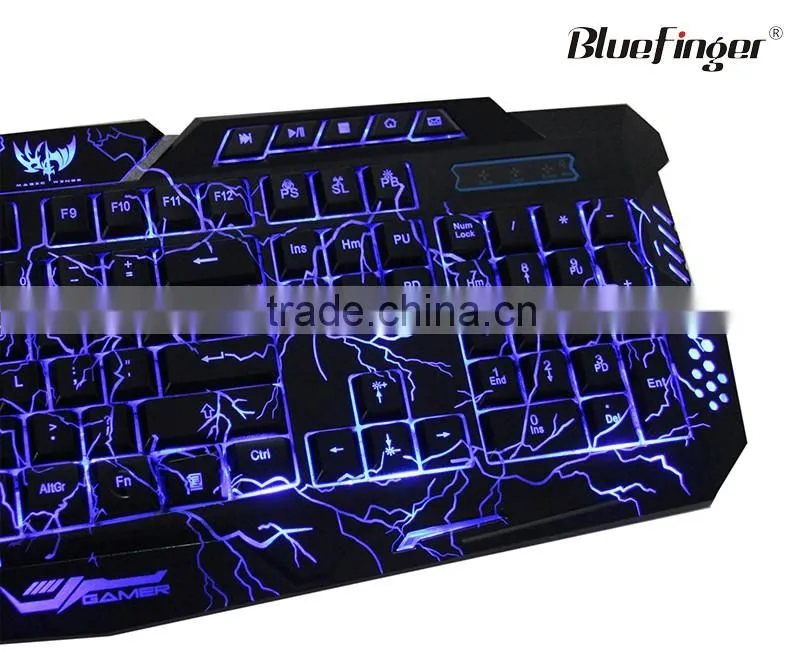 USB Wired Russian English layout Backlit Computer gaming Keyboard
