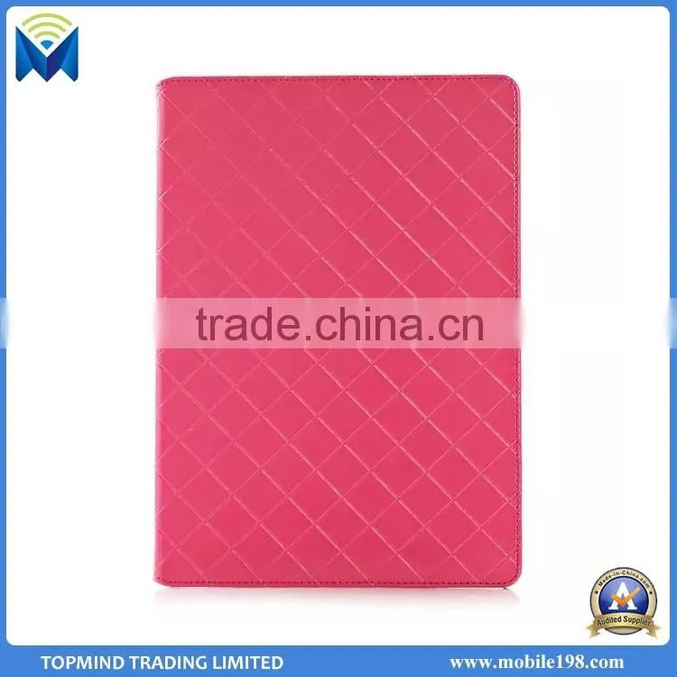 New Arrival Argyle Smart Book Style Wallet Leather Case for iPad Air 2