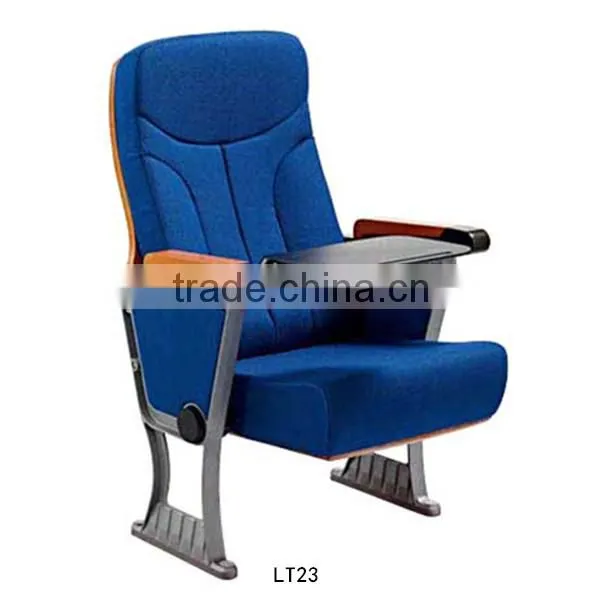 Auditorium furniture Cheap folding chairs with writing pad Lecture chair on sale LT23