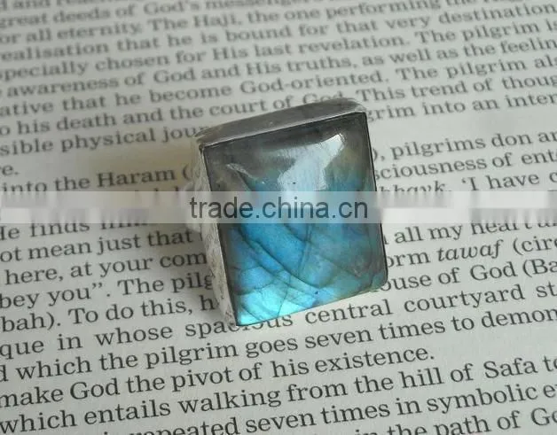 Labradorite Ring Silver Gemstone Ring