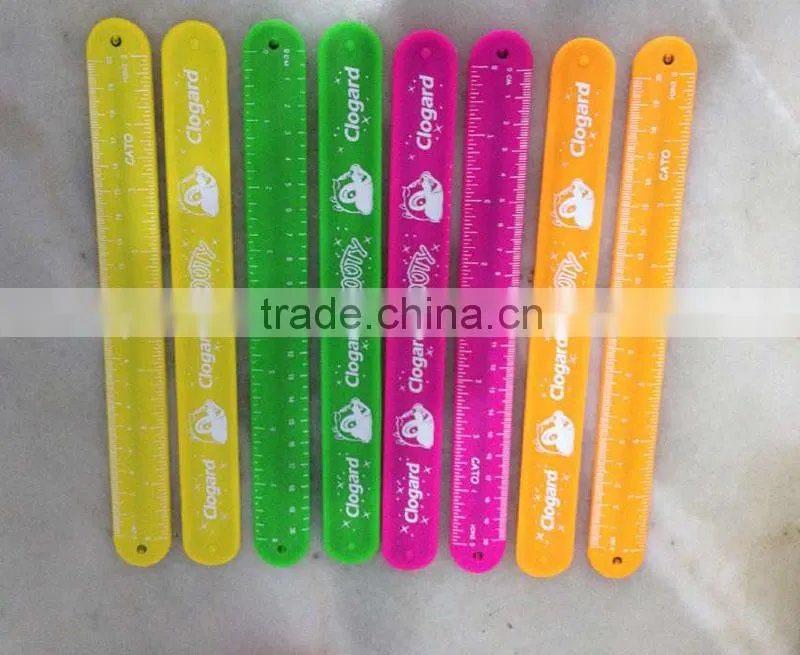 Logo printed slap band rulers