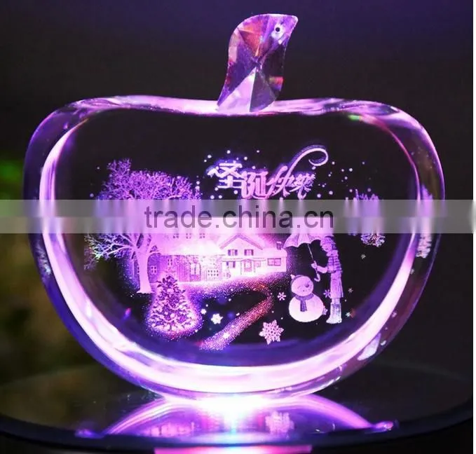 New apple shape crystal paperweight
