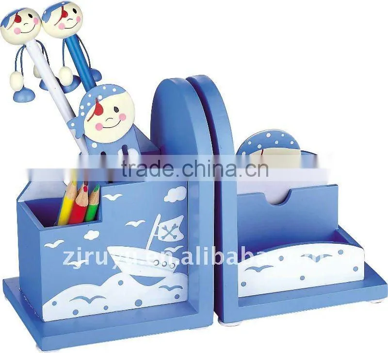 princess wooden stationery set