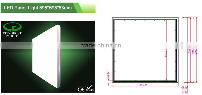 IP44 Input voltage 100-240VAC 600X600MM 48W Frameless CE LED Sky Light