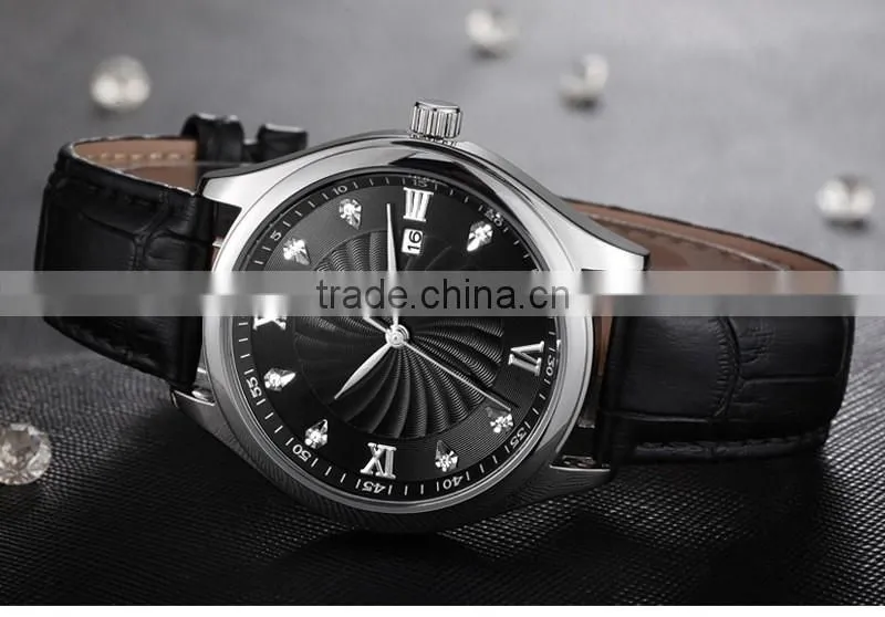 China Watch Factory Newest Design Waterproof Fashion Leather Watch, Wholesale Promotional men Watch