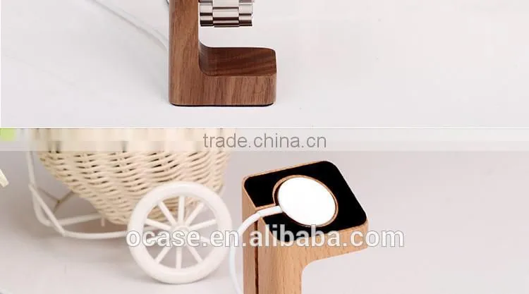ECO-friendly Natural Wood Stand popular portable charger wooden stand for Apple Watch Stand