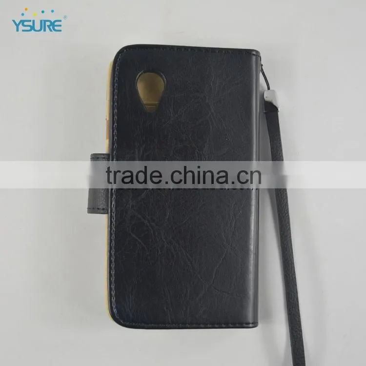 superior black leather wallet flip case for lg nexus 5
