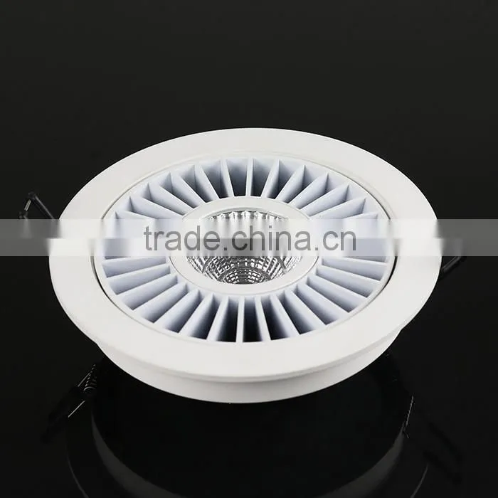 Dimmable LED COB Downlight 7w 12w 15w Gimbal downlights