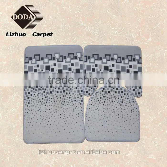 2016hot sales 3 pcs printing bath mat outdoor carpet livingroom rugs