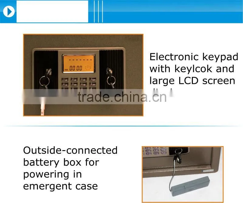 digital house safe with key lock to keep jewellery for bank valut