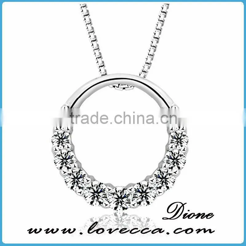 2016 fashion Heart Shape silver pendants Lady pendant 925 silver necklace